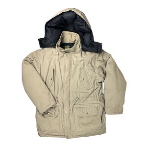 Weather Breaker VTG Men’s LT Large Tall Heavy Down Parka Jacket Coat Beige